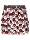 P.a.r.o.s.h Floral-patterned Sequined Mini Skirt In Multi