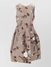 P.a.r.o.s.h Floral-embellishment Midi Dress In Neutral