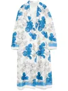 P.a.r.o.s.h Floral-print Coat In White
