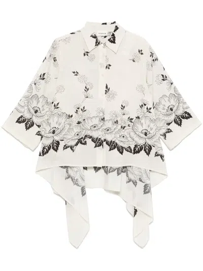 P.a.r.o.s.h Floral-print Shirt In 中性色
