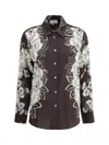 P.a.r.o.s.h P. A.r. O.s. H. Floral Print Shirt In Fantasia Testa Di Mo