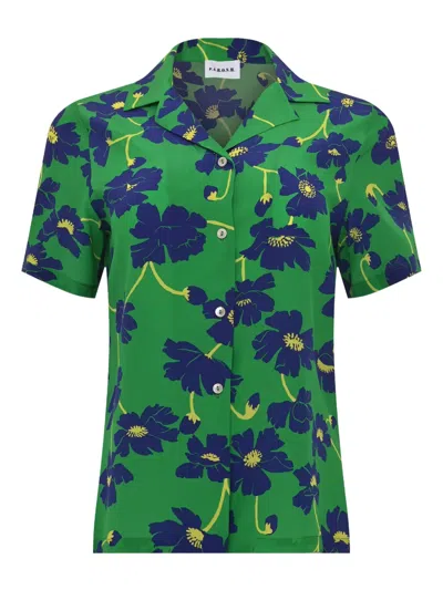 P.a.r.o.s.h Floral-print Shirt In Green