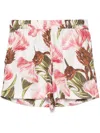 P.a.r.o.s.h Floral-print Shorts In White