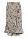 P.a.r.o.s.h P. A.r. O.s. H. Chiffon Pleated Skirt In Gray