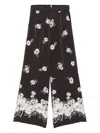 P.a.r.o.s.h Floral Straight Trousers In Brown