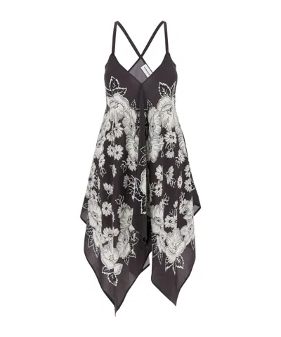 P.A.R.O.S.H P.A.R.O.S.H. FLORAL PRINT V-NECK DRESS