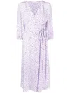 P.a.r.o.s.h Wickelkleid Mit Blumen-print In White