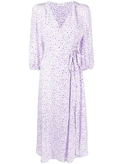 P.a.r.o.s.h Wickelkleid Mit Blumen-print In White