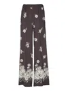 P.a.r.o.s.h Floral Straight Trousers In Testa Di Moro