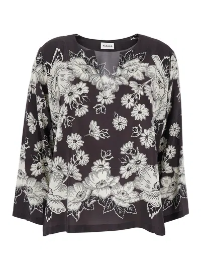 P.A.R.O.S.H P.A.R.O.S.H. FLORAL-PRINT SILK BLOUSE