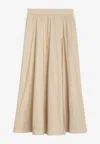 P.a.r.o.s.h Parosh Tafetta Maxi Skirt In Beige