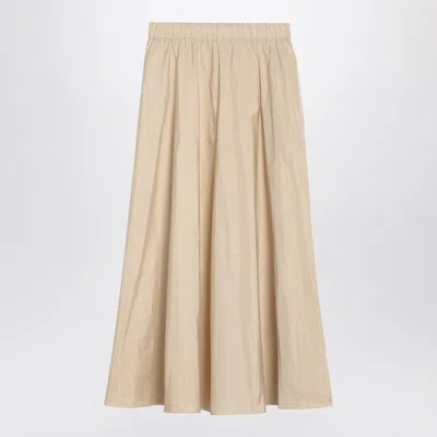 P.a.r.o.s.h . Flounced Midi Skirt In Beige
