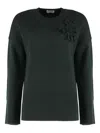 P.a.r.o.s.h Parosh Wool-blend Crew-neck Sweater In Green