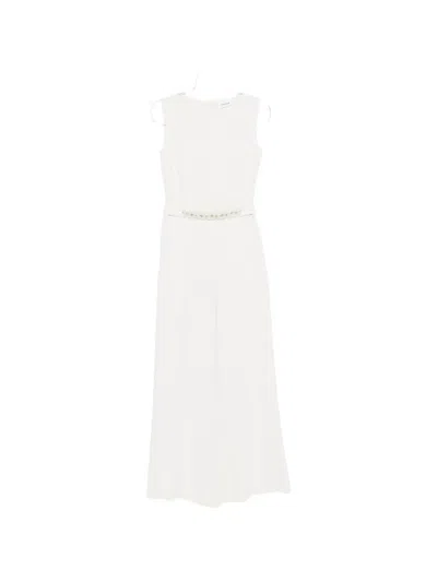 P.a.r.o.s.h Flower-embellishment Jumpsuit In White