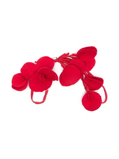 P.a.r.o.s.h Flower Hair Pin In Red
