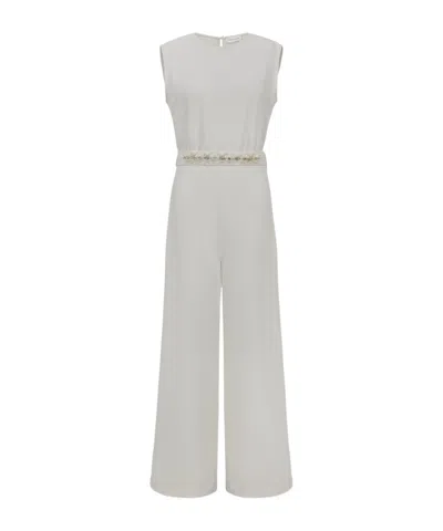 P.a.r.o.s.h Flower-embellishment Jumpsuit In Gold