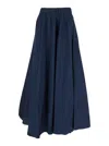 P.a.r.o.s.h . Flowing Black Maxi Skirt With Elastic Waistband And Versatile Silhouette