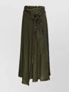 P.a.r.o.s.h Parosh Flowing Linen Skirt With Frayed Hem