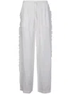 P.A.R.O.S.H FRAYED LINEN TROUSERS