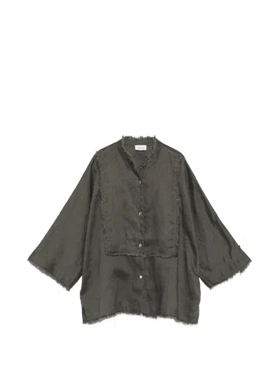 P.a.r.o.s.h Frayed Shirt In Gray