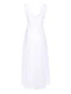 P.a.r.o.s.h . Flowing Maxi Dress With Deep V-neckline In White