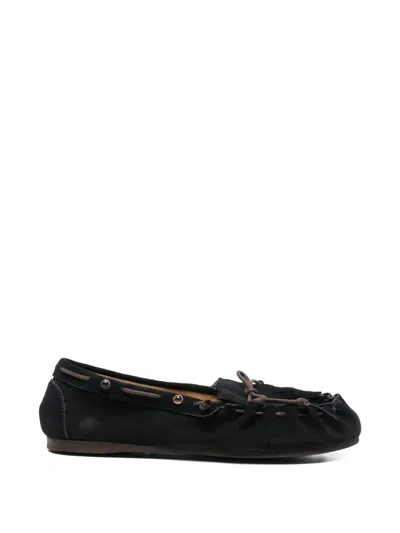 P.a.r.o.s.h Fringe-detail Loafers In Black
