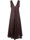 P.a.r.o.s.h Fringe-edge Maxi Dress In Brown