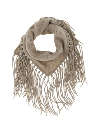 P.a.r.o.s.h Fringed Cashmere Scarf In Brown