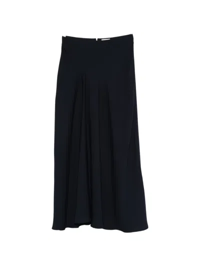 P.a.r.o.s.h Front-slit Maxi Skirt In Black