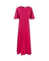 P.a.r.o.s.h Knee Length Dress Flutter Sleeves In Pink