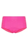 P.a.r.o.s.h Sequined High-waisted Bikini Bottoms In Fuchsia