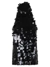P.a.r.o.s.h Halter Neck Sequin Embellished Sleeveless Top In Blue