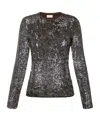 P.a.r.o.s.h Sequin-embellished Parosh Top In Brown