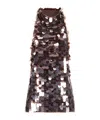 P.a.r.o.s.h Open Back Tank Top With Sequined Front In Brown