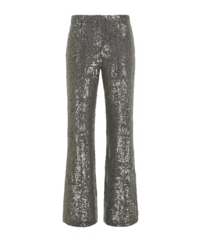 P.a.r.o.s.h Full Sequins Trousers In Gray