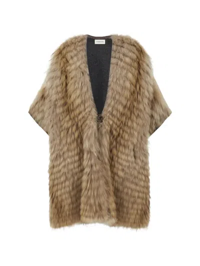 P.a.r.o.s.h Fur Gilet In Brown