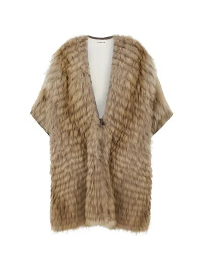 P.a.r.o.s.h Fur Gilet In Neutral