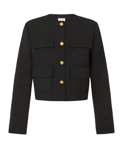 P.a.r.o.s.h Gabardine Jacket In Black