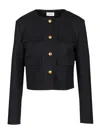 P.a.r.o.s.h Liliuxy Button-fastening Cropped Jacket In Black