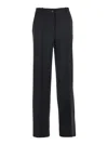 P.a.r.o.s.h Gabardine Pocket Trousers In Black