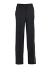 P.a.r.o.s.h Gabardine Pocket Trousers In Black