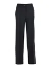 P.a.r.o.s.h Gabardine Pocket Trousers In Black