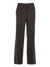 P.a.r.o.s.h Straight Trousers With Pockets And Loops In Brown
