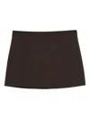 P.a.r.o.s.h Gabardine Skirt In Brown