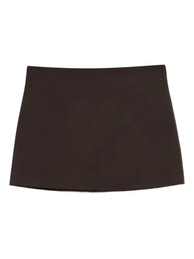 P.a.r.o.s.h Gabardine Skirt In Brown