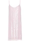 P.a.r.o.s.h Gabriel Sequinned Mini Dress In Blu