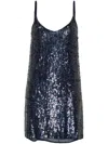 P.a.r.o.s.h Gabriel Sequinned Mini Dress In Blue