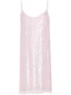 P.a.r.o.s.h Gabriel Sequinned Mini Dress In Rosa Antico