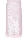P.a.r.o.s.h Multicolor Gabriel Sequinned Wrap Skirt In Blu