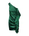 P.a.r.o.s.h Gathered-detail One-shoulder Minidress In Green